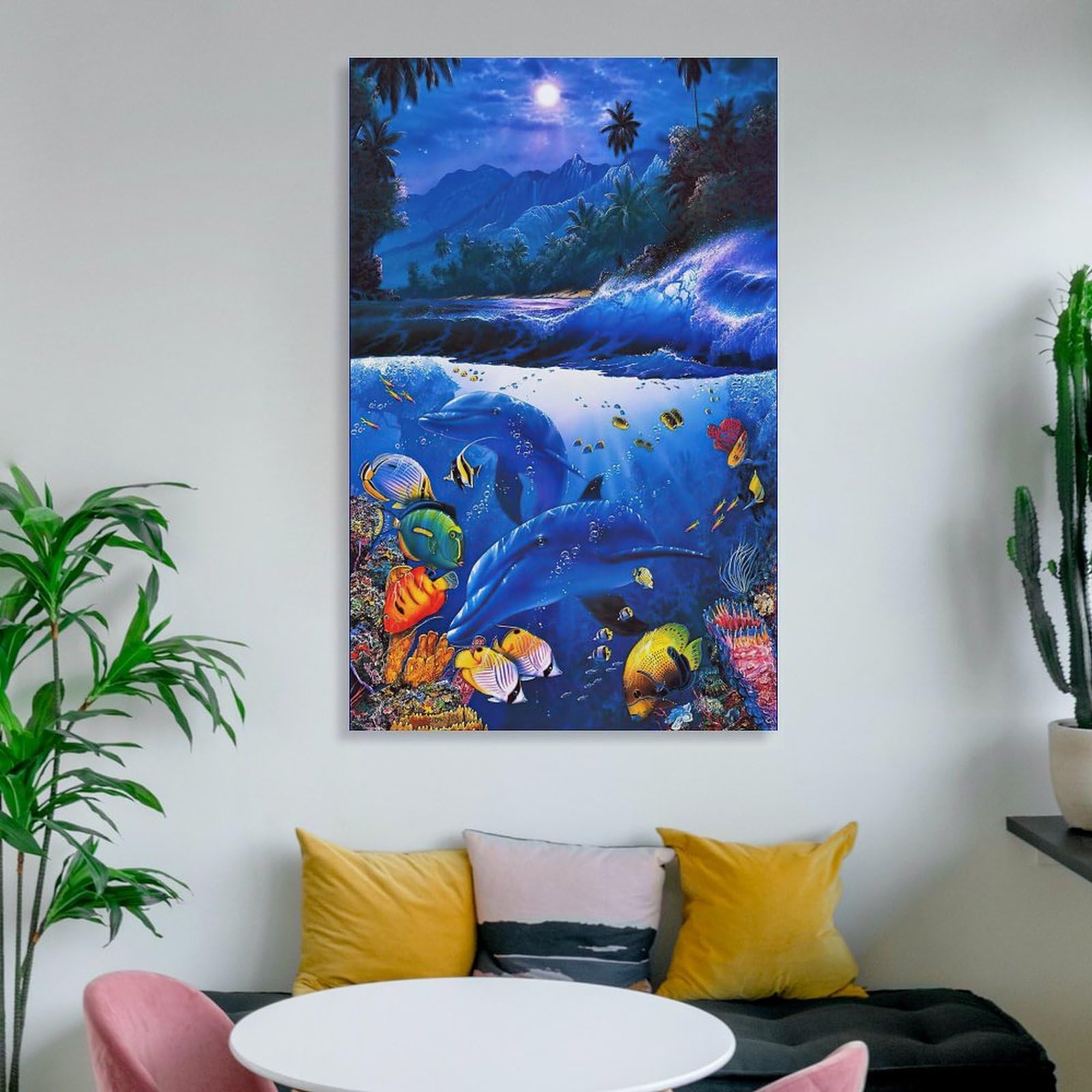 Amazon.co.jp: 青い海 クリスチャン・ラッセン カラフルな海 海景画